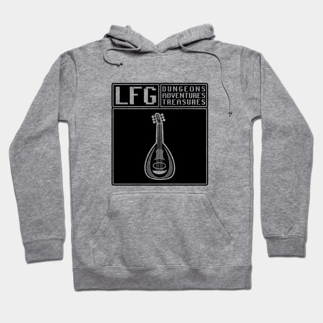 LFG Looking For Group Bard Lute Class Dungeon Tabletop RPG TTRPG Hoodie by GraviTeeGraphics